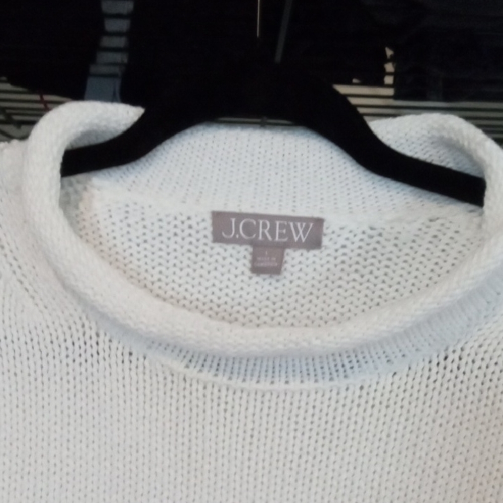 J. Crew Women's Cream Turtleneck Sweater Size Large
